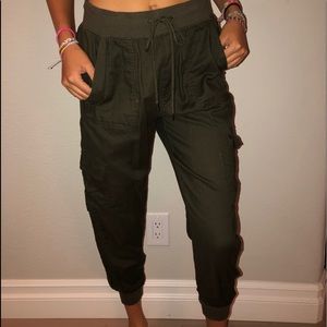 Green joggers